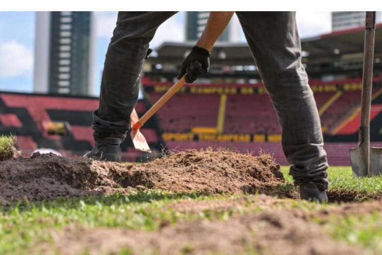 Sport inicia processo de troca do gramado e reforma na drenagem da Ilha do Retiro